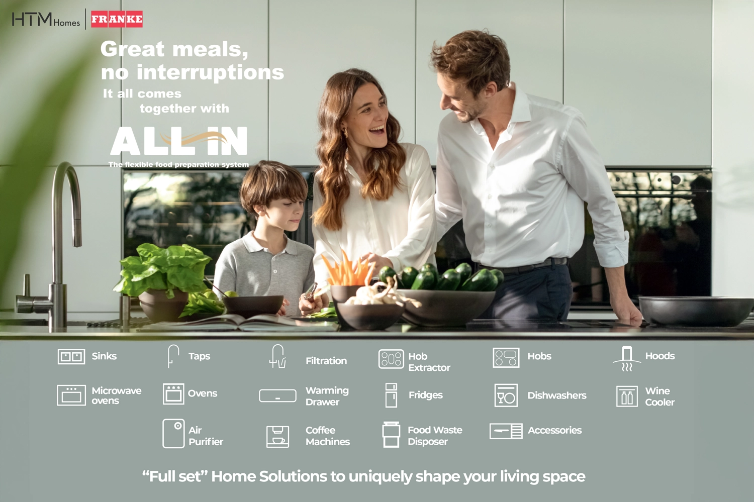 Triết lý đồng bộ ALL-IN trong một gian bếp của FRANKE