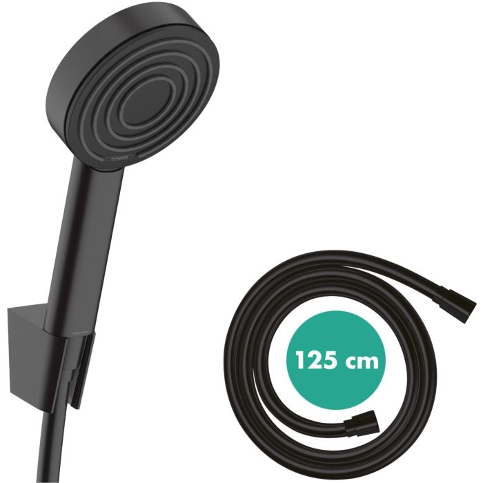 hansgrohe-Pulsify-S-shower-holder-set-24301670-with-shower-hose-125cm,-matt-black
