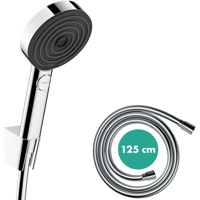 hansgrohe-Pulsify-Select-S-shower-holder-set-24302000-Relaxation,-with-shower-hose-125cm,-chrome